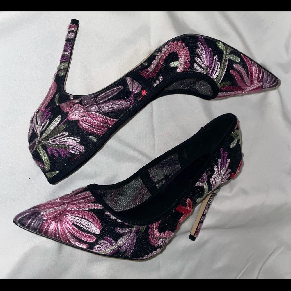 Flower Patterned Heels